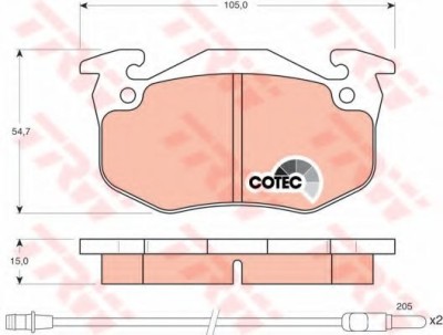 Set placute frana,frana disc RENAULT TWINGO I (C06) (1993 - 2012) TRW GDB328 foto