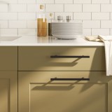 VidaXL M&acirc;nere de dulap, 20 buc., negru, 160 mm, oțel inoxidabil