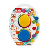 Set plastilina Crafy Oval, 2 culori, galben-albastru