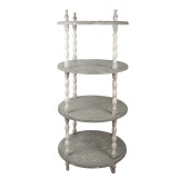 Cumpara ieftin Raft lemn verde bej &Oslash; 80x175 cm