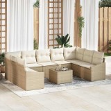 Cumpara ieftin Set de canapele pentru grădină 10 pcs Bej Rattan poli