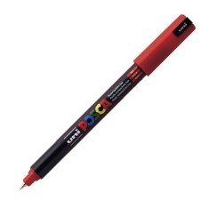 Marker UNI PC-1MR Posca 0,7 mm varf fin metalic rosu foto