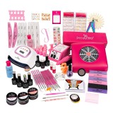 Kit Unghii False Duo cu Gel UV si Oja Semipermanenta SensoPRO Milano 10ml - Promotie #35 + CADOU