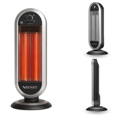 &Icirc;ncălzitor Infraroșu Zenet 515, Rotire 180&deg;, 2 Moduri, Negru