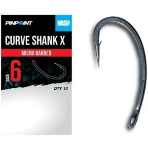Carlige NASH Curve Shank X Size 6, 10buc/pac foto