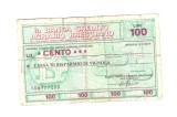 Bancnota Italia notgeld 100 lire 12 septembrie 1977 Agricultural Credit Bank of Brescia, uzata
