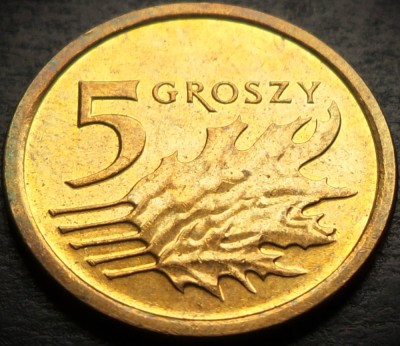 Moneda 5 GROSZY - POLONIA, anul 2016 * cod 5018 = UNC foto