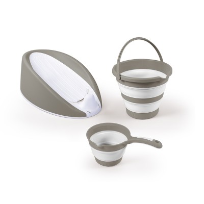 Set 3 in 1 cu suport anatomic pentru cadita - Gri foto