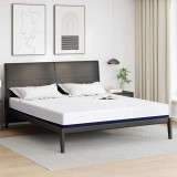 vidaXL Saltea Alb și albastru 200 x 200 cm Spumă cu memorie și gel