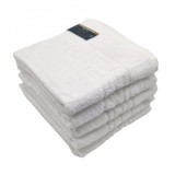 Set 5x Prosop de fata 50x90cm Model Greek Alb 380gr/mp 38983ET JGR Bumbac