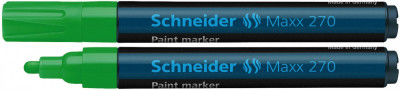 Marker Cu Vopsea Schneider Maxx 270, Varf Rotund 1-3mm - Verde foto