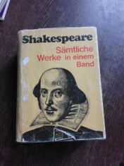 SAMTLICHE WERKE IN EINEM BAND - SHAKESPEARE (CARTE IN LIMBA GERMANA) foto