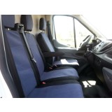 2+1 Huse Scaune pentru FORD TRANSIT 2013+ Microbuze Negru Gri Inchis Textil