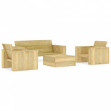 Set mobilier de gradina, 4 piese, lemn de pin tratat GartenMobel Dekor, vidaXL