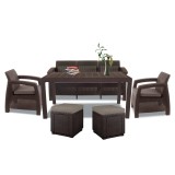 Cumpara ieftin Set de mobilier de grădină Corfu Love max duo cub maro