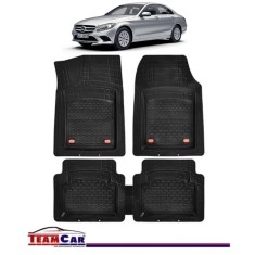 Covorase Auto TeamCar&reg; Tip Tavita Compatibile Mercedes-Benz C-Class W205 (2014&ndash;2021) Negru Material Rezistent