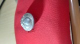 NASTURE/BUTON GENIE GRENADE T.W &amp; W PARIS 17MM,ARGINTAT TRUPA ORIGINAL