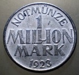 F.034 GERMANIA STADT MENDEN NOTGELD NOTM&Uuml;NZE 1 000 000 MILLION MARK 1923
