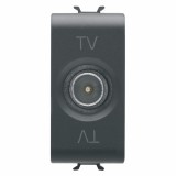Priza TV de trecere 1M Gewiss Chorus negru GW12363