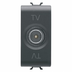 Priza TV de capat 1M Gewiss Chorus negru GW12361