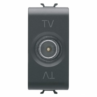 Priza TV de trecere 1M Gewiss Chorus negru GW12362 foto