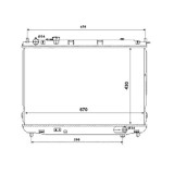 Radiator racire Kia Carens (Fj), 04.2002-04.2006, Motorizare 1, 6 77kw; 1, 8 93kw Benzina, tip climatizare Cu/fara AC, cutie Manuala, dimensiune 668x