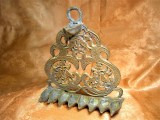 Iudaica, menorah arhaica bronz, sec 18, antique, colectie, cadou