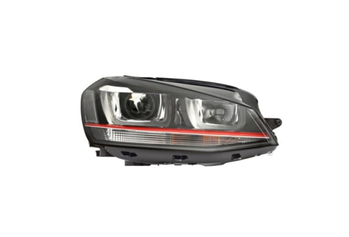 Far Volkswagen Golf Vii (5k), 10.2012-03.2017, model: GTI, fata, dreapta, bi-xenon; cu lumini de zi tip LED; D3S+H21W+H7; electric; fara bec xenon; f