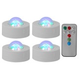Set 4 Mini ASTRO RGB Stroboscop Telecomanda, Lampi LED Disco, Joc Lumini, Party, Casa
