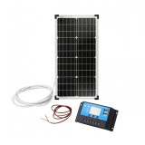 Panou fotovoltaic policristalin 30W cu regulator de &icirc;ncărcare pentru garduri electrice
