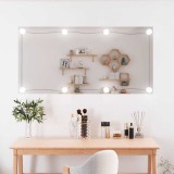 VidaXL Oglindă de perete cu lumini LED 50x100 cm sticlă dreptunghiular 3189157