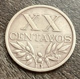 C50 - Moneda foarte veche - Portugalia - 20 centavos - 1966