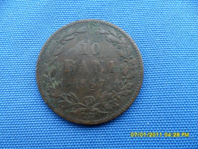 10 BANI 1867 WATT&amp;amp;COMP/PATINA PROF foto