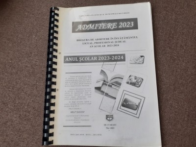 BROSURA DE ADMITERE IN INVATAMANTUL LICEAL 2023-2024 LEGATA foto