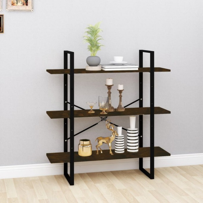 vidaXL Bibliotecă, stejar fumuriu, 100x30x105 cm, lemn prelucrat