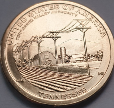 1 Dollar 2022 USA Tennesse, Power lines . Innovation, unc, lit.P / D foto