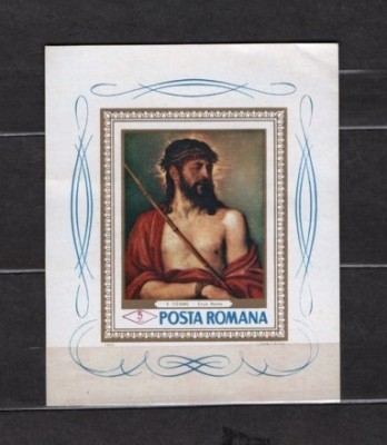 ROMANIA 1968 - REPRODUCERI DE ARTA, COLT DREAPTA SUS INDOIT, SA3 foto