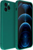 Husa de protectie din silicon pentru Apple iPhone 12 Pro Max, SoftTouch, interior microfibra, Verde Inchis, Oem