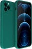 Husa de protectie din silicon pentru Apple iPhone XS Max, SoftTouch, interior microfibra, Verde Inchis, Oem