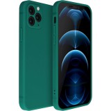 Husa de protectie din silicon pentru Samsung Galaxy A04S, SoftTouch, interior microfibra, Verde Inchis