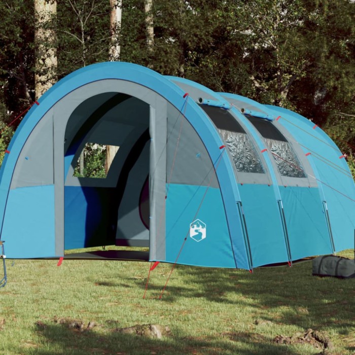 Gossi cort de camping tunel pentru 4 persoane, albastru, impermeabil