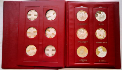 Colectie 24 medalii Ag. 925, Franta (936 grame) - calitate Proof - A3355 foto