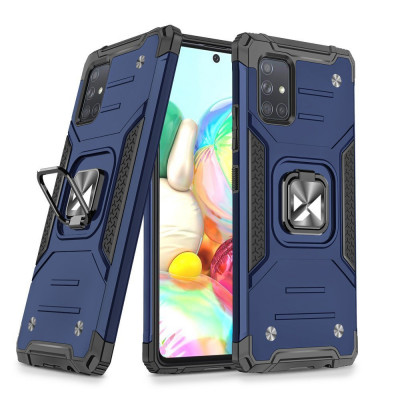 Wozinsky Ring Armor Husă Kickstand Tough Rugged Husă Pentru Samsung Galaxy A71 5G Albastru 9111201919853 foto