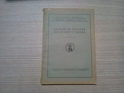 GLOSAR DE CUVINTE DIN JUDETUL VALCEA - C, F. Ciausanu - 1931, 73 p. foto