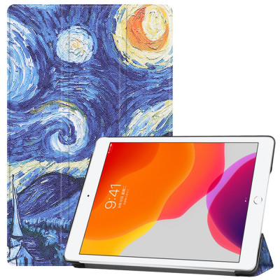 Husa tableta compatibila apple ipad 10.2 2019/2020/2021, foldpro cu microfibra, auto sleep/wake, starry night foto