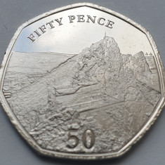 50 pence 2020 Gibraltar, Skywalk on the Rock of Gibraltar, unc