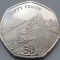 50 pence 2020 Gibraltar, Skywalk on the Rock of Gibraltar, unc