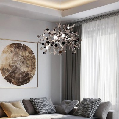 Candelabru Modern, CAPRICIO Allegro, 2xE14, Diametru 40cm, Crom Lucios, Inaltime Reglabila foto