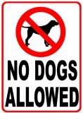 No Dogs Allowed Sign