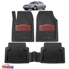 Covorașe Auto TeamCar&reg; Tip Tăviță Compatibile Ford Mondeo Mk3 (2000&ndash;2007) - Sedan Red